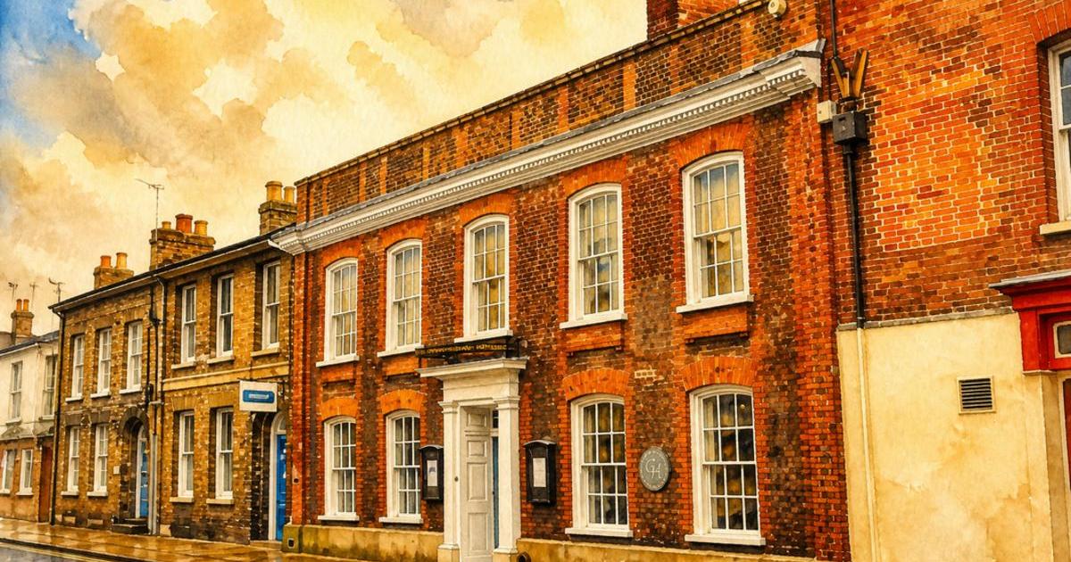 Watercolour illustration of Gainsboroughs House, Issue 20
