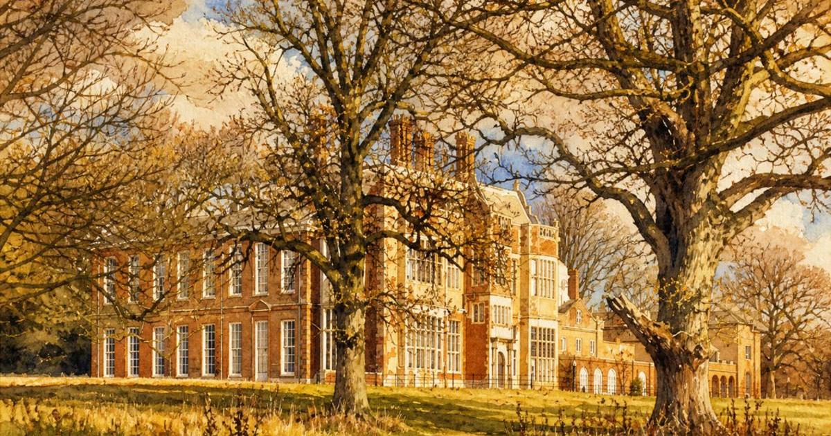 Watercolour illustration of Felbrigg Hall, Issue 17
