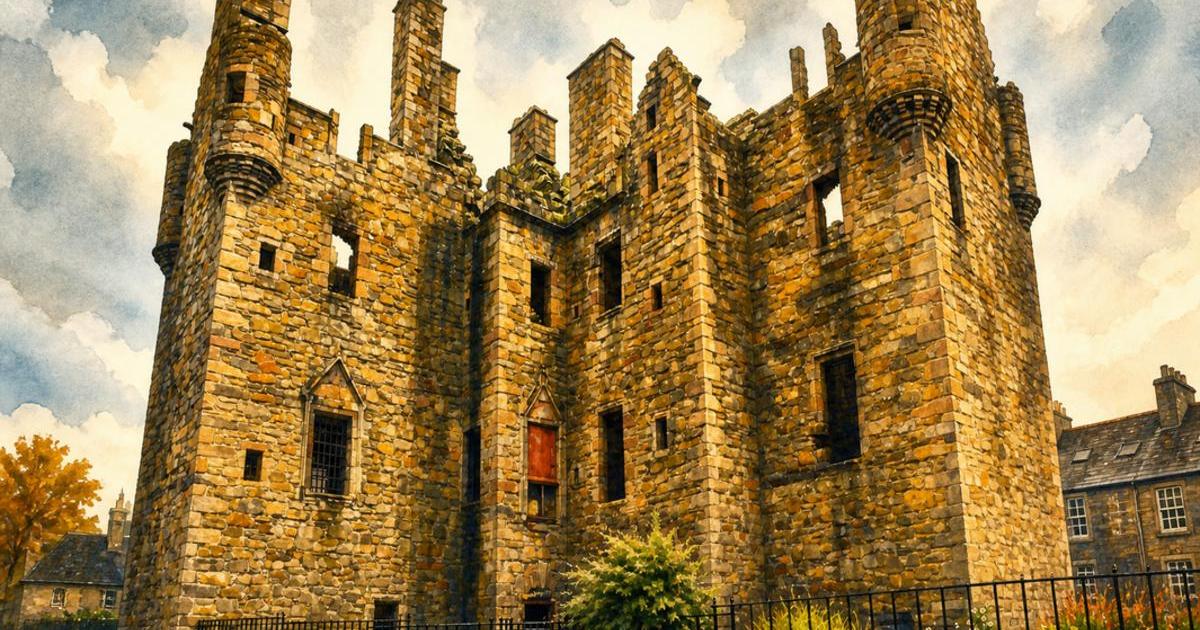 Watercolour illustration of Maclellans Castle, Issue 21