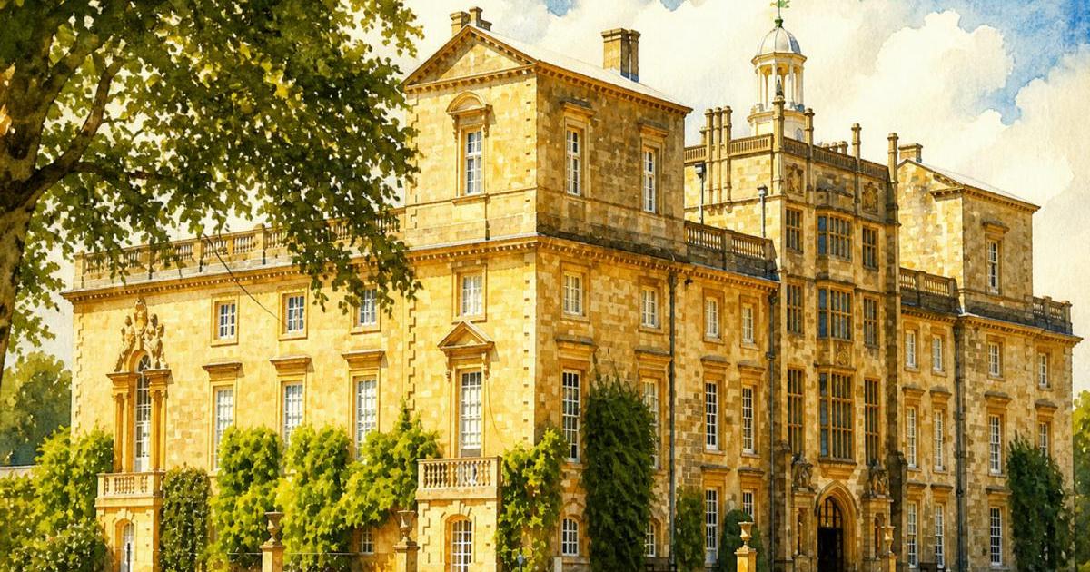 Watercolour illustration of Wilton House, Issue 7