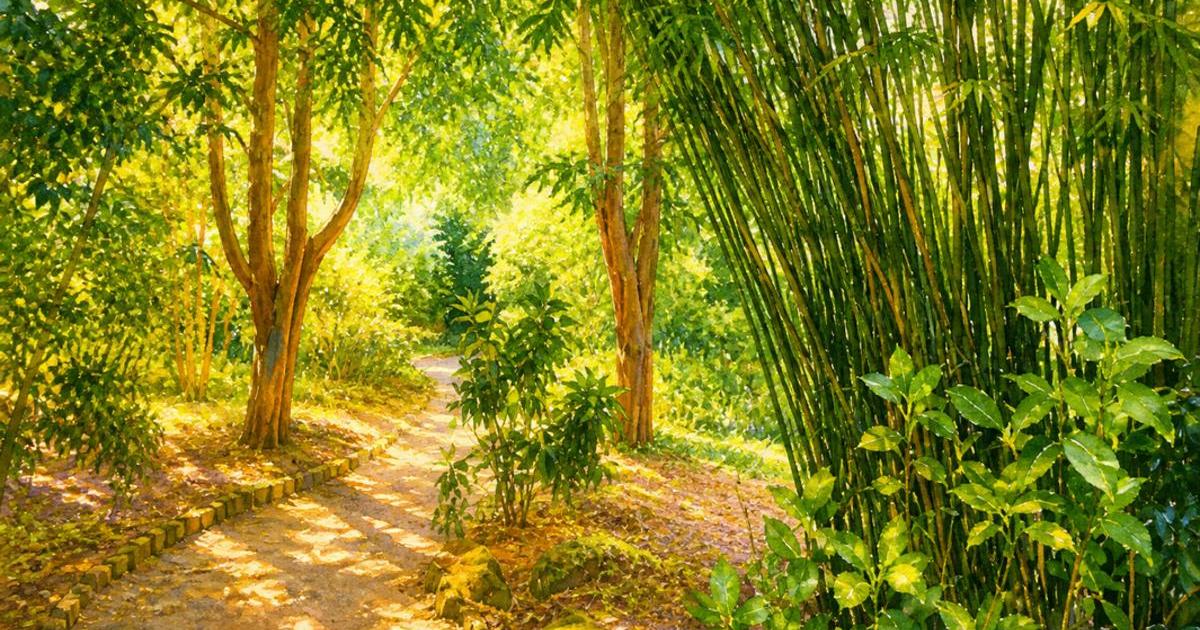 Watercolour illustration of Trengwainton Garden, Issue 24