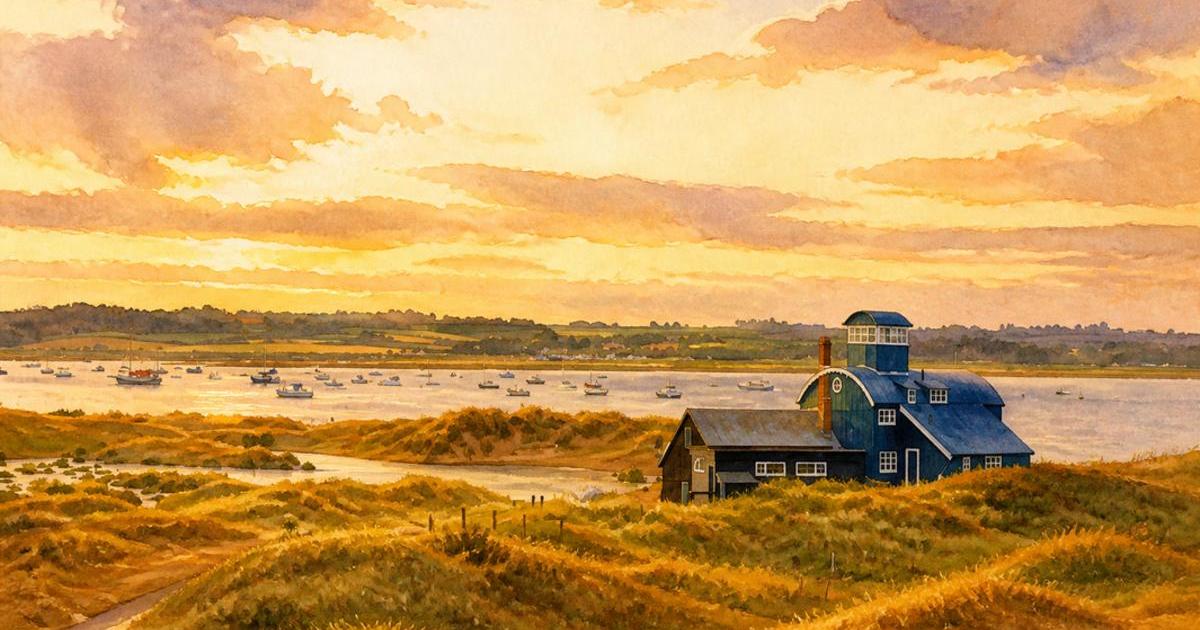 Watercolour illustration of Blakeney Point, Issue 22