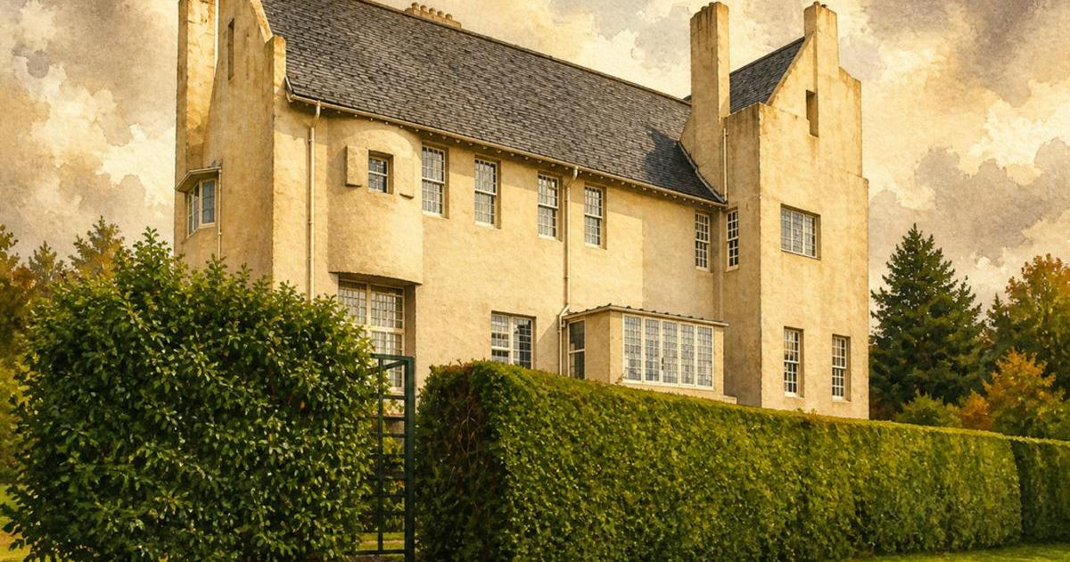 Watercolour illustration of Hill House, Issue 21
