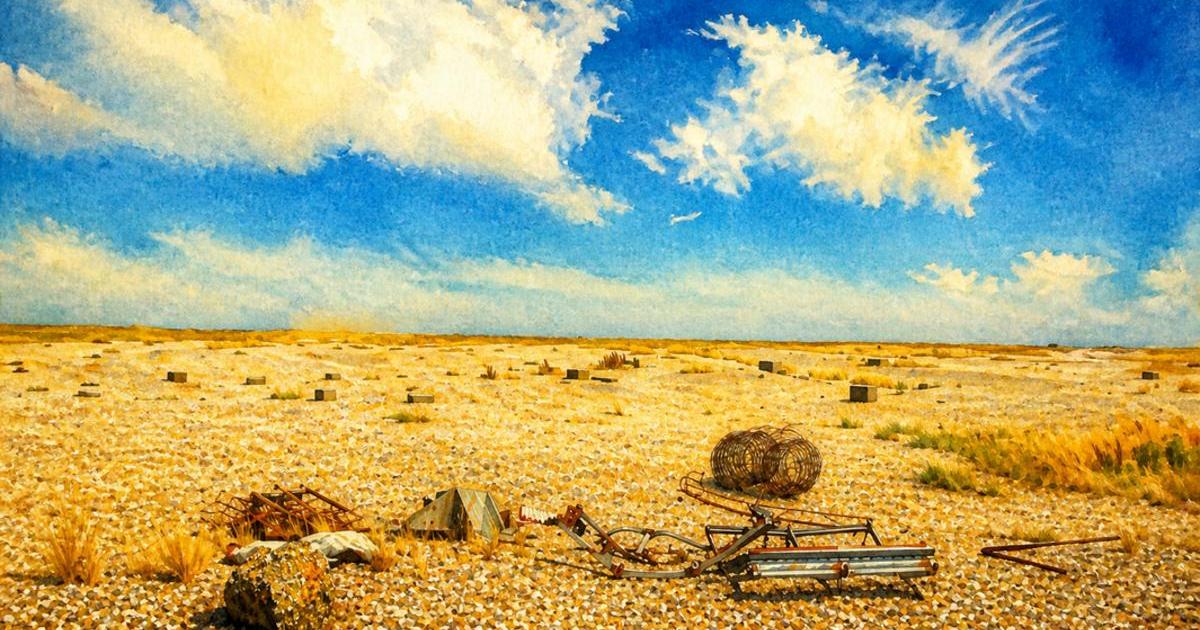 Watercolour illustration of Orford Ness, Issue 24