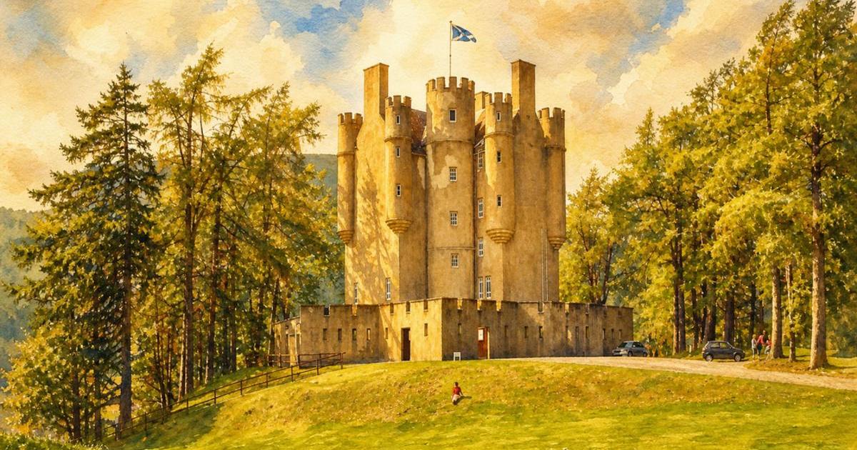 Watercolour illustration of Braemar Castle, Issue 13